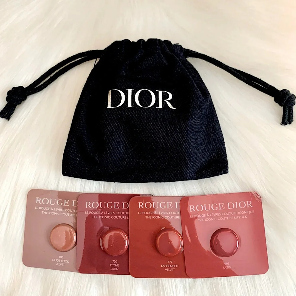 FREE $50+ ♥️Rouge Dior Luxury Black Mini Bag of Variety Lipstick Shade Samples